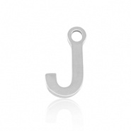 Bedel initial letter J RVS zilver