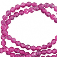 Natuursteen kraal roze magenta 2,9 mm facet