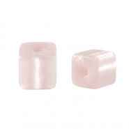 Polaris kralen roze lotus 6 mm cube lucido