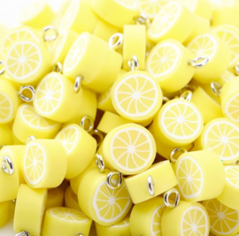 Polymeer bedel fimo fruit citroen