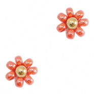 Miyuki kralen bloemen 8mm Orange-gold