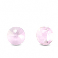 Crystal glas hanger roze licht rond 6 mm