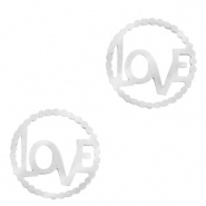Bedel love zilver RVS connector