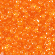 Rocailles oranje transparant 3 mm 20 gram