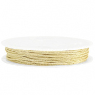 Macramé draad goud licht metallic 1 mm gevlochten