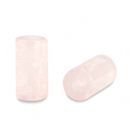 Natuursteen kraal roze pale tube