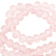 Facetkraal roze blush crystal 8x6 mm 14 stuks
