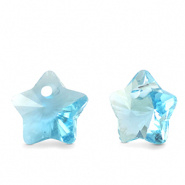 Crystal glas hanger blauw aqua ster