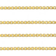 Ketting 1,2 mm Venetiaanse schakel goud RVS