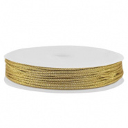 Macramé draad goud metallic 0,8 mm gevlochten