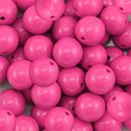 Acryl kraal roze magenta bubble gum 14 mm