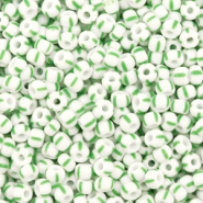 Preciosa rocailles wit groen mint 2,9 mm 10 gram