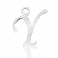 Bedel initial letter Y RVS zilver