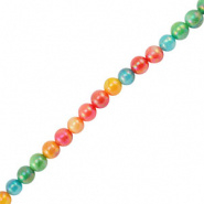 Schelp kraal multi color 5,5 mm 24 stuks