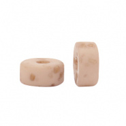 Polaris kralen roze vintage tan lava 4 mm disc