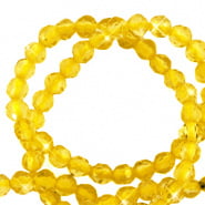 Natuursteen kraal geel vibrant 2,2 mm facet
