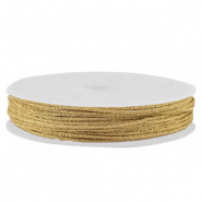 Macramé draad goud donker metallic 1 mm gevlochten