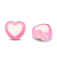 Acryl kraal roze hart