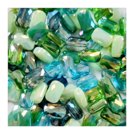 Facetkraal color mix ocean waves 9x6 mm