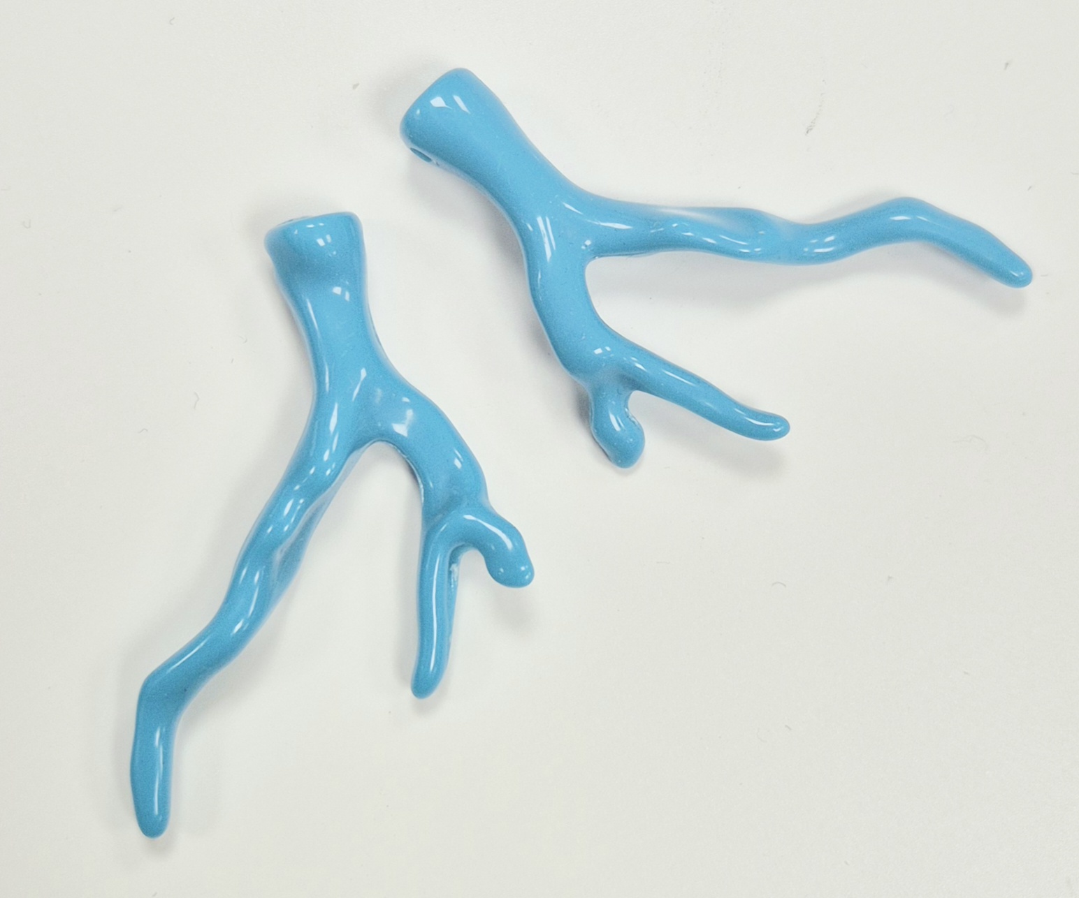 Acryl hanger koraal blauw aqua donker