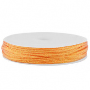 Macramé draad oranje metallic 1 mm gevlochten