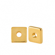 Metalen kraal goud disc square 5 mm 5 stuks DQ
