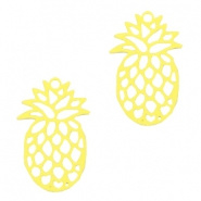 Bohemian hanger geel blazing 19x12 mm ananas