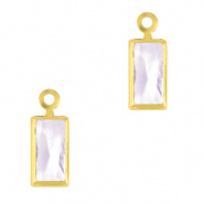 Crystal glas hanger paars lila licht rechthoek goud