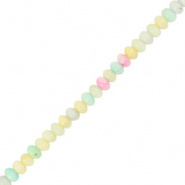 Schelp kraal multi color pastel rondellen 3,5 mm 35 stuks