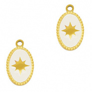 Bedel zon wit goud RVS