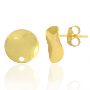 Oorbel goud rond 12 mm 2 sets