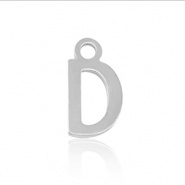 Bedel initial letter D RVS zilver