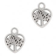 Bedel hartje tree of life zilver DQ