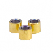 Metalen kraal goud 2,5x2 mm spacer 25 stuks RVS