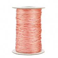 Macramé draad oranje coral 1 mm gevlochten