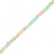 Schelp kraal multi color pastel 4 mm 33 stuks