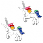 Bedel eenhoorn unicorn zilver wit