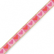 Lint met tekst hartjes roze rood