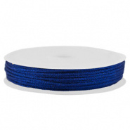 Macramé draad blauw metallic 0,8 mm gevlochten