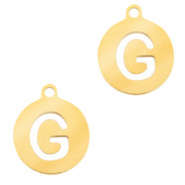 Bedel initial letter G goud RVS