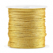 Macramé draad goud metallic 1 mm gevlochten