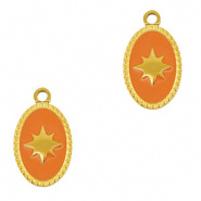 Bedel zon oranje goud RVS