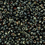 Miyuki rocailles zwart picasso opaque 2 mm 5 gram