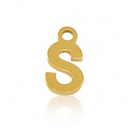 Bedel initial letter S RVS goud