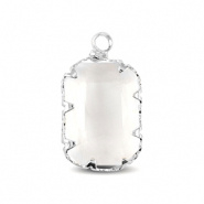 Crystal glas hanger kristal rechthoek zilver