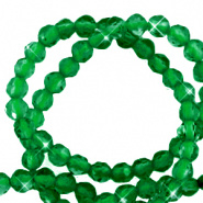Natuursteen kraal groen emerald 2,9 mm facet