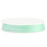 Macramé draad groen mint neo metallic 1 mm gevlochten