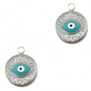Bedel evil eye zilver RVS