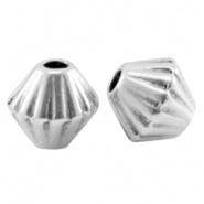 Metalen kraal zilver cone antiek 10 stuks DQ