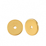 Metalen kraal goud disc rondellen 6 mm 9 stuks DQ